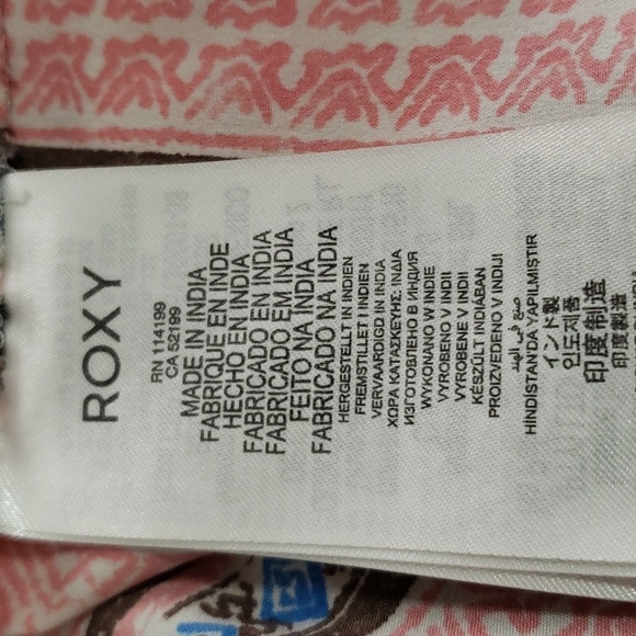 Roxy. Pink Multi-Colored Sundress; Front Zipper; Pleated Bodice. Size M. EUC - Picture 12 of 14